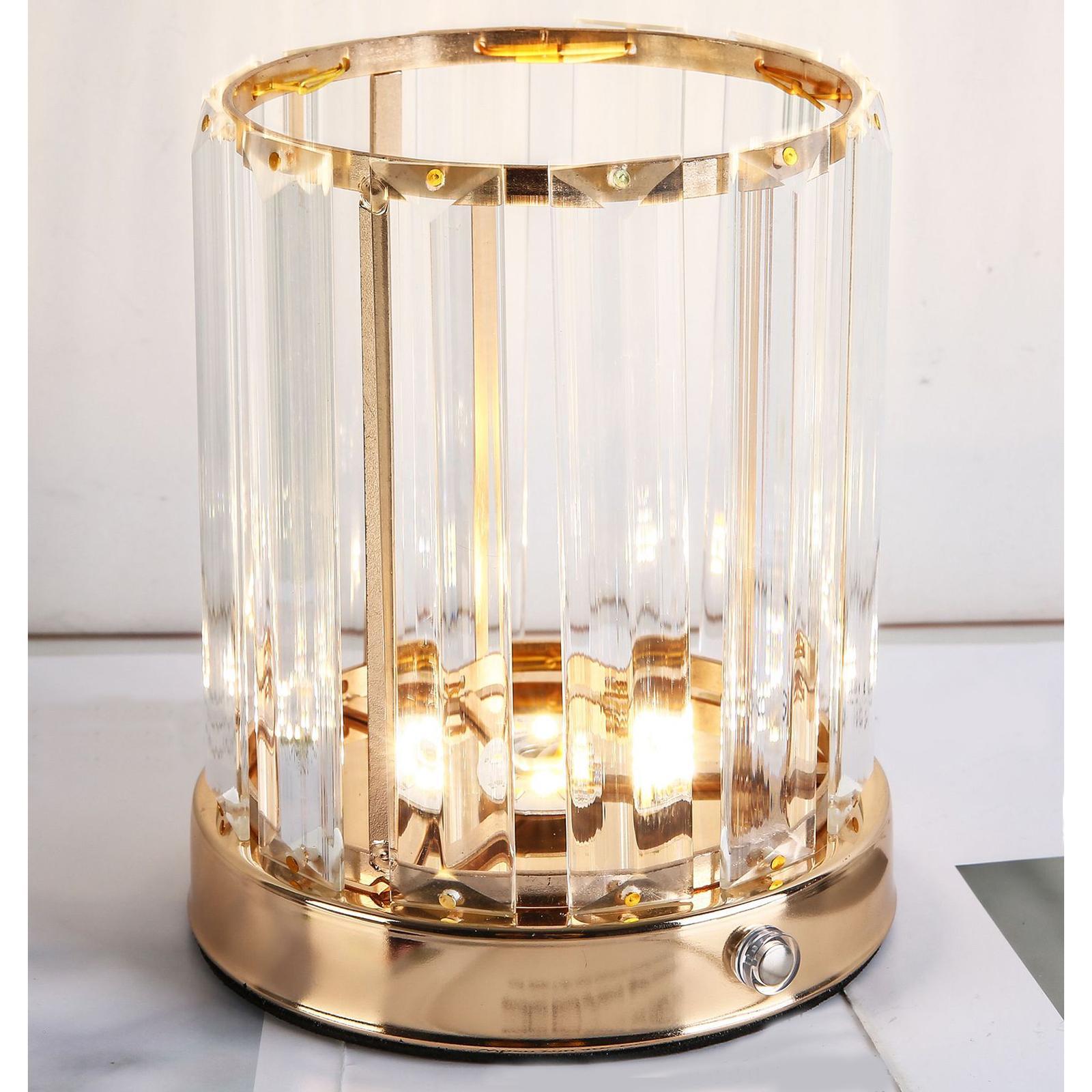 Bedside Table Lamp LED Night Light USB Rechargeable Dimming for Living Room