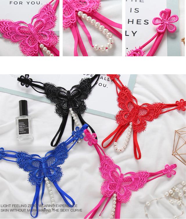 Combo 3 quần lót hình bướm đính hạt cườm QTK13, Freesize