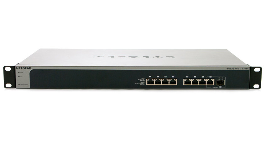 Bộ Chia Mạng Gắn Rack 8 Cổng 100M/1G/10G Với 1 Cổng Quang Combo 10G SFP+ ProSAFE 10-Gigabit Ethernet Smart Managed Plus Switch Netgear XS708E - Hàng Chính Hãng