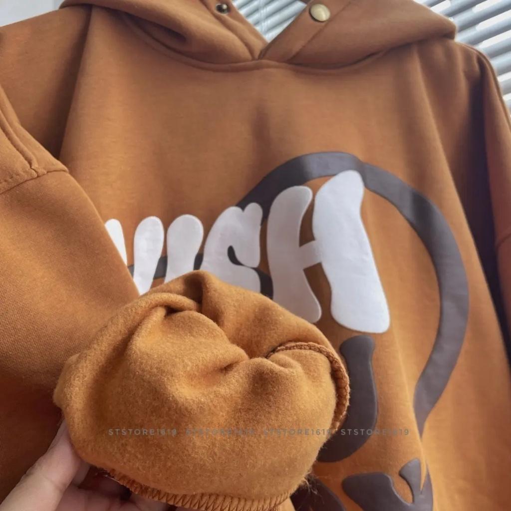 Áo hoodie Nam Nữ WISHNOW Form Rộng Unisex Ulzzang