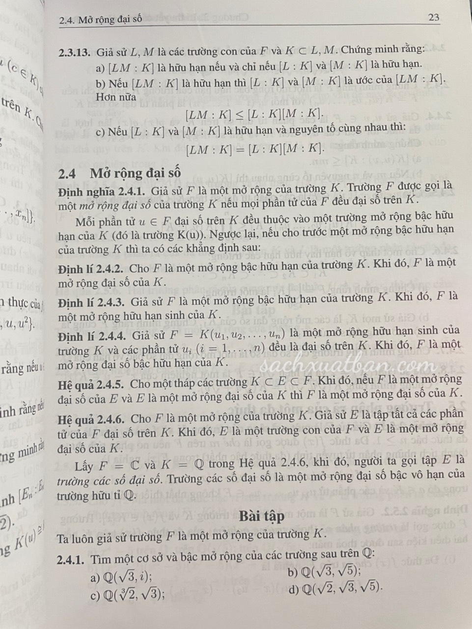Sách Bài Tập Lý Thuyết Galois