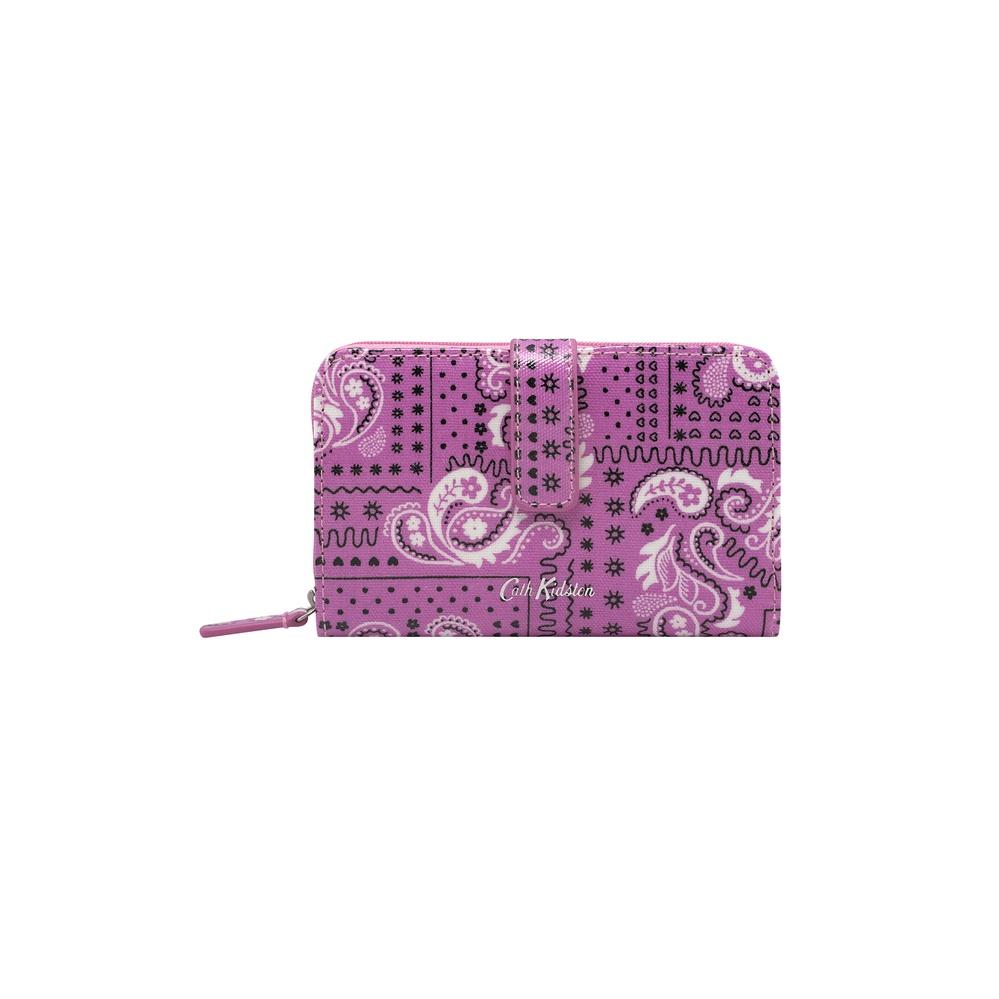 Cath Kidston - Ví cầm tay nữ/Folded Zip Wallet - Bandana - Pink -1049329