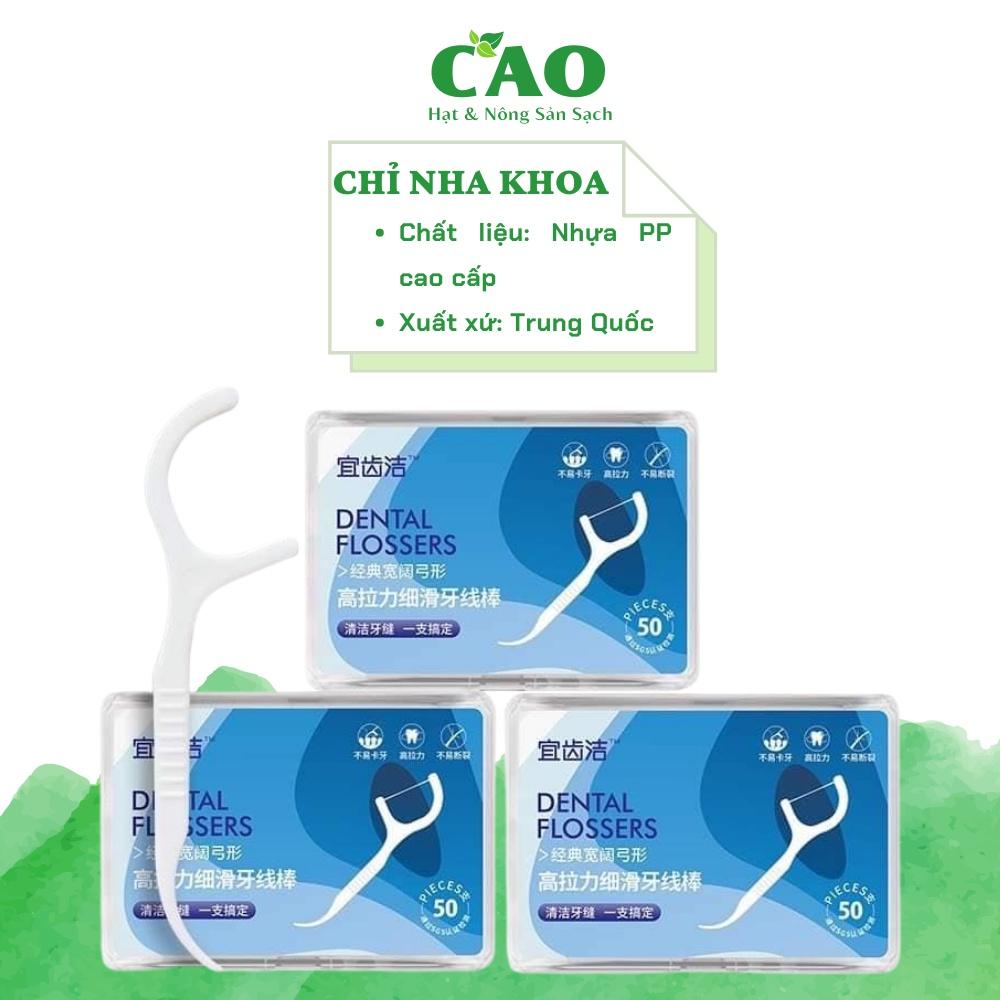 [SET 3 HỘP] HỘP 50 TĂM CHỈ NHA KHOA CAO CẤP