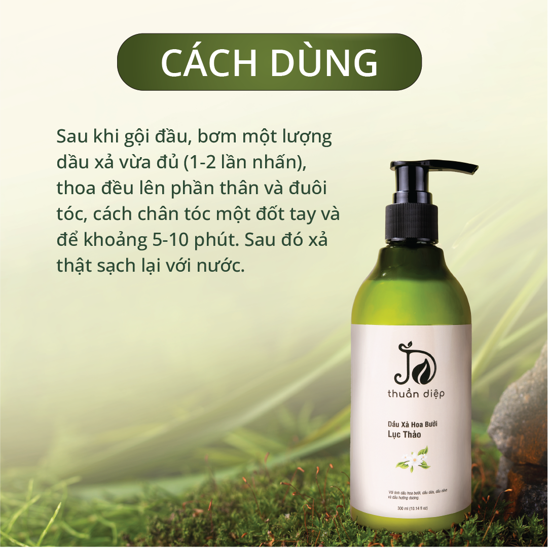 Dầu xả thiên nhiên Thuần Diệp từ hoa bưởi suôn mượt nuôi dưỡng tóc chắc khoẻ
