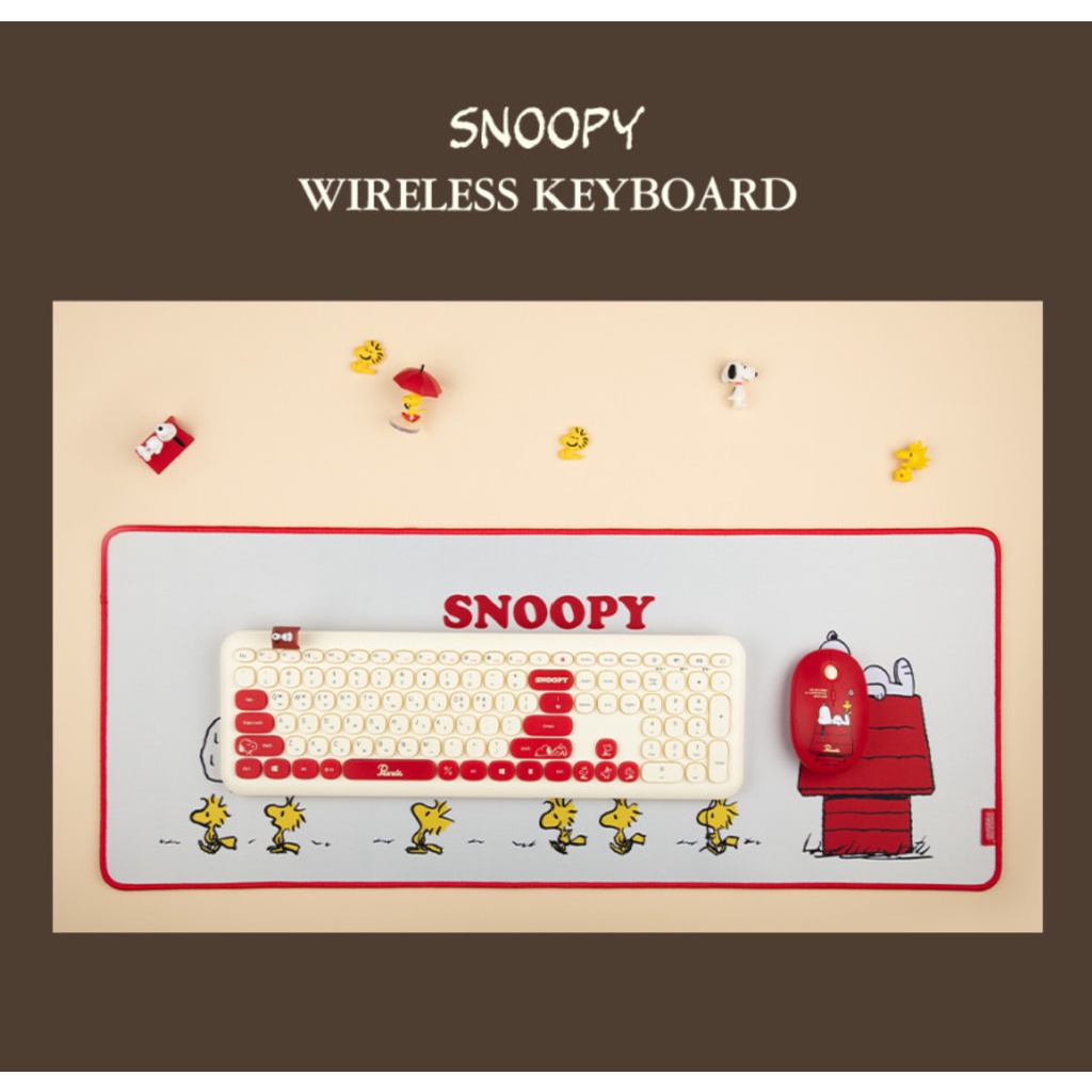 Bàn phím không dây Bluetooth Peanuts Snoopy Multi pairing-Hàng chính hãng
