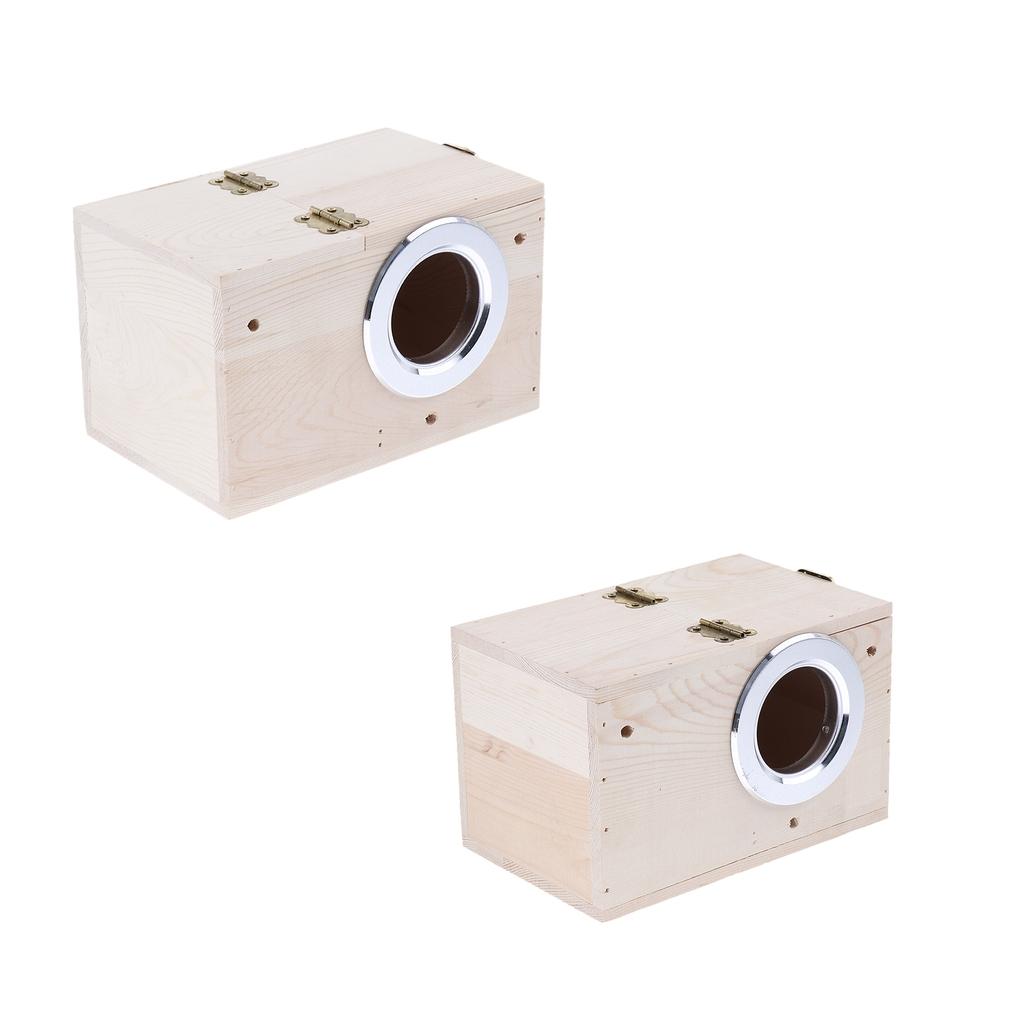 Wooden Cage House Breeding Box Nest For Bird Parrot Cockatiels Supplies #1