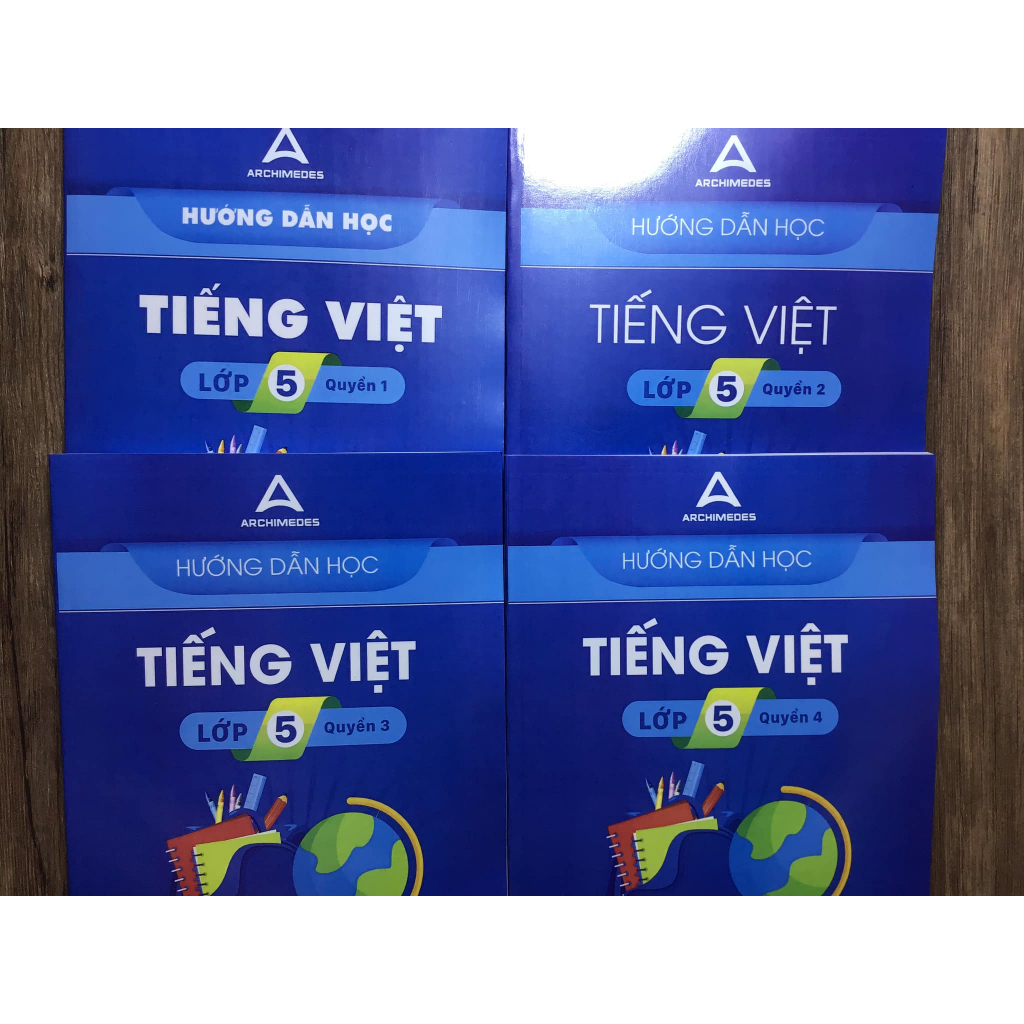 Sách - Combo 4 cuốn Hướng dẫn học tiếng việt lớp 4