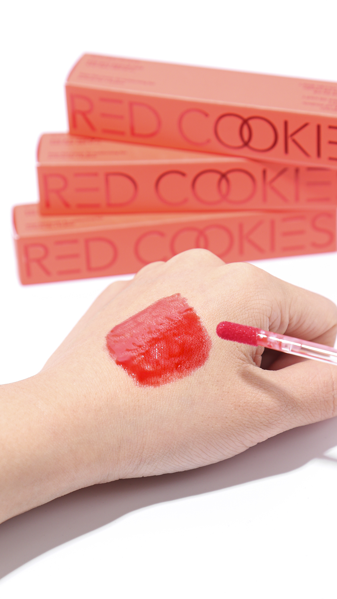 Son Bóng Red Cookies Glow Water Wrap Tint Hàn Quốc Màu W2 - Đỏ Cam