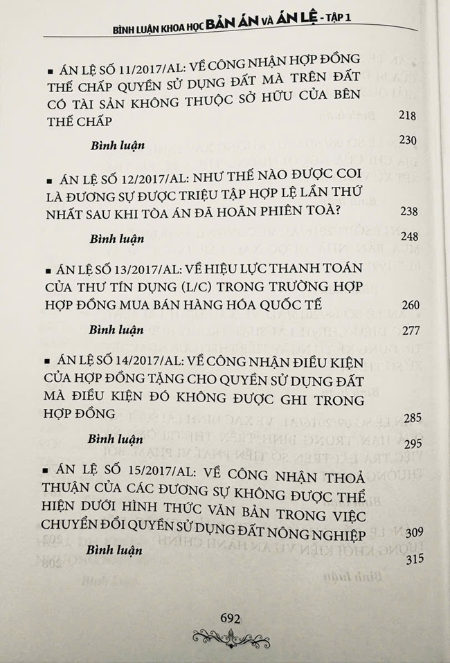 Bình Luận Khoa Học Bản Án Và Án Lệ