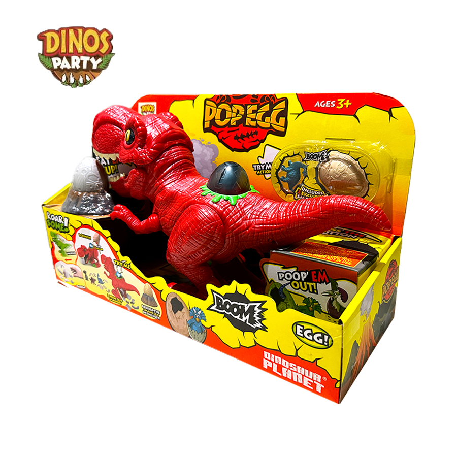 Đồ Chơi DINOS PARTY Khủng Long Ăn Trứng Đẻ Ra Nhân Vật Pop Egg Đỏ HG13230264/RED