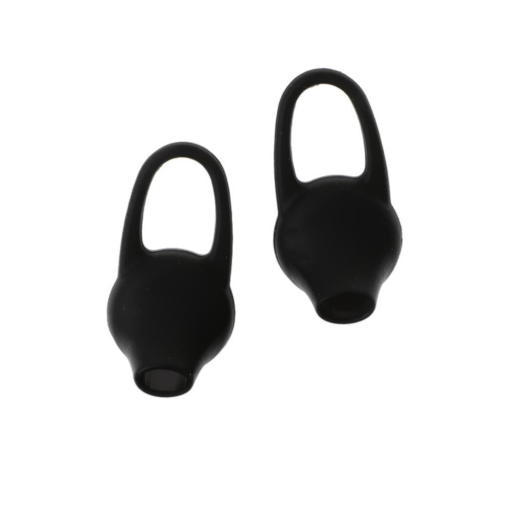 2X 1Pair Universal Silicone Earbuds Eartips Caps for Wireless Earphone Black