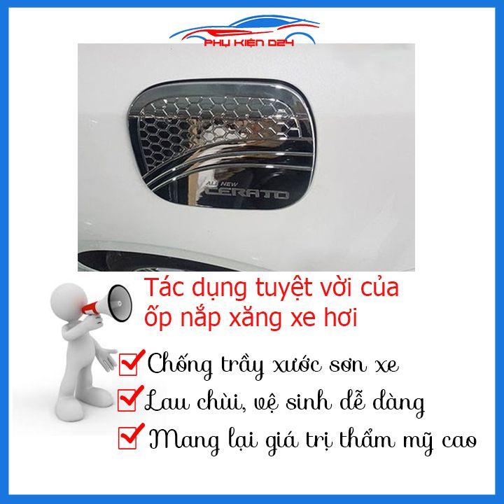Ốp nắp bình xăng Cerato 2019 mạ crom chống trầy trang trí ô tô