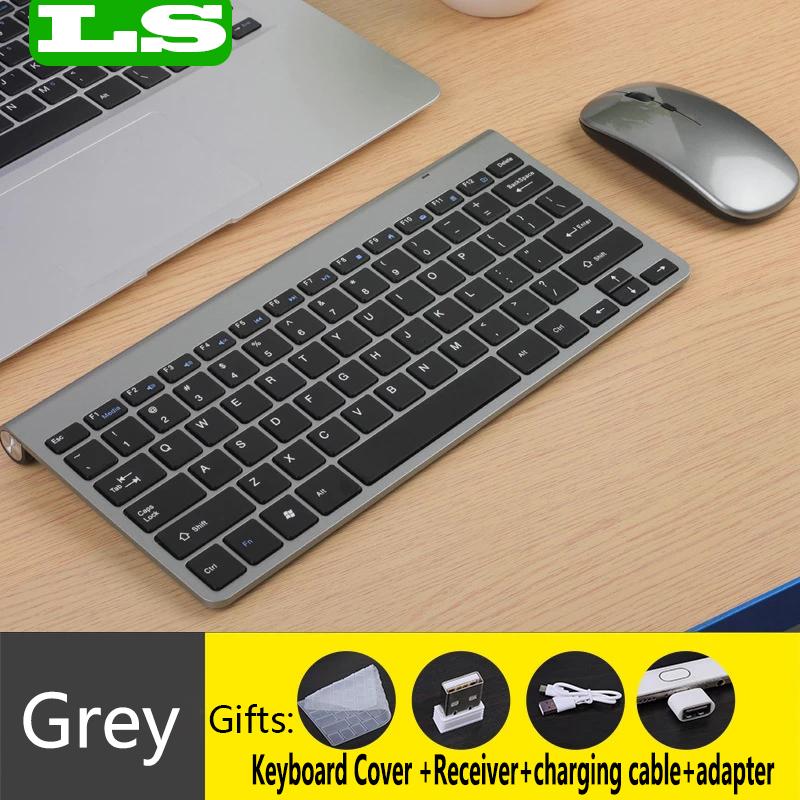 Bàn Phím Và Chuột Không Dây 2.4G Protable Mini Bàn Phím Chuột Combo Bộ Dành Cho Máy Tính Bảng Và Laptop Mac Máy Tính Thông Minh Smart Tivi PS4