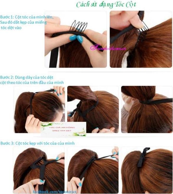 Tóc giả cột xù mì siêu xinh. Giống y tóc thật và đẹp hơn tóc thật. Chất tóc tơ loại 1 có thể dùng nhiệt để bấm uốn , duỗi gội thoải mái