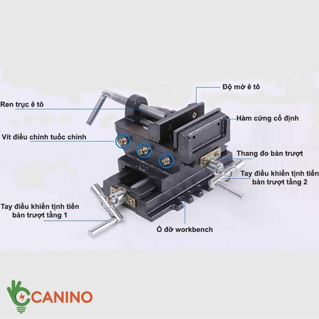 Bàn trượt tịnh tiến 2 chiều kết hợp ê tô 3 tầng lắp khoan bàn đa năng