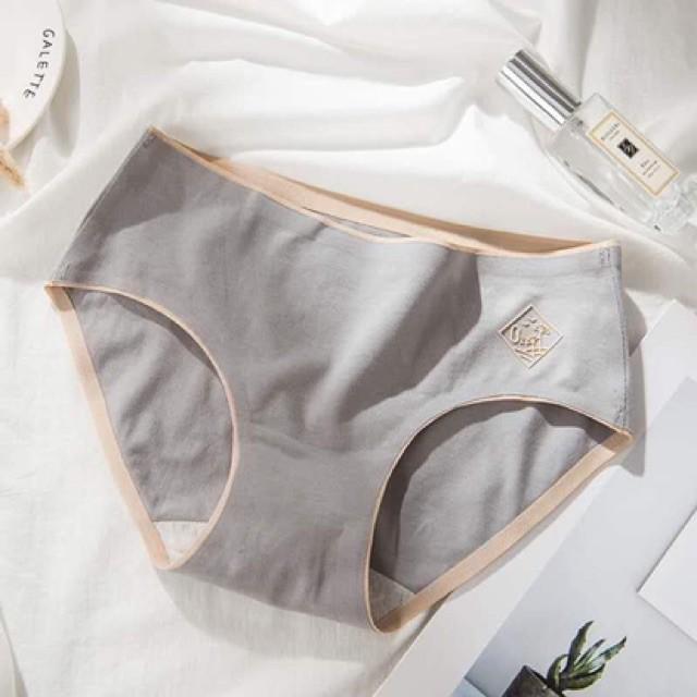 Quần lót nữ, Com bo 5 quần lót cotton O2 ép không đường may kháng khuẩn, chống viêm nhiễm