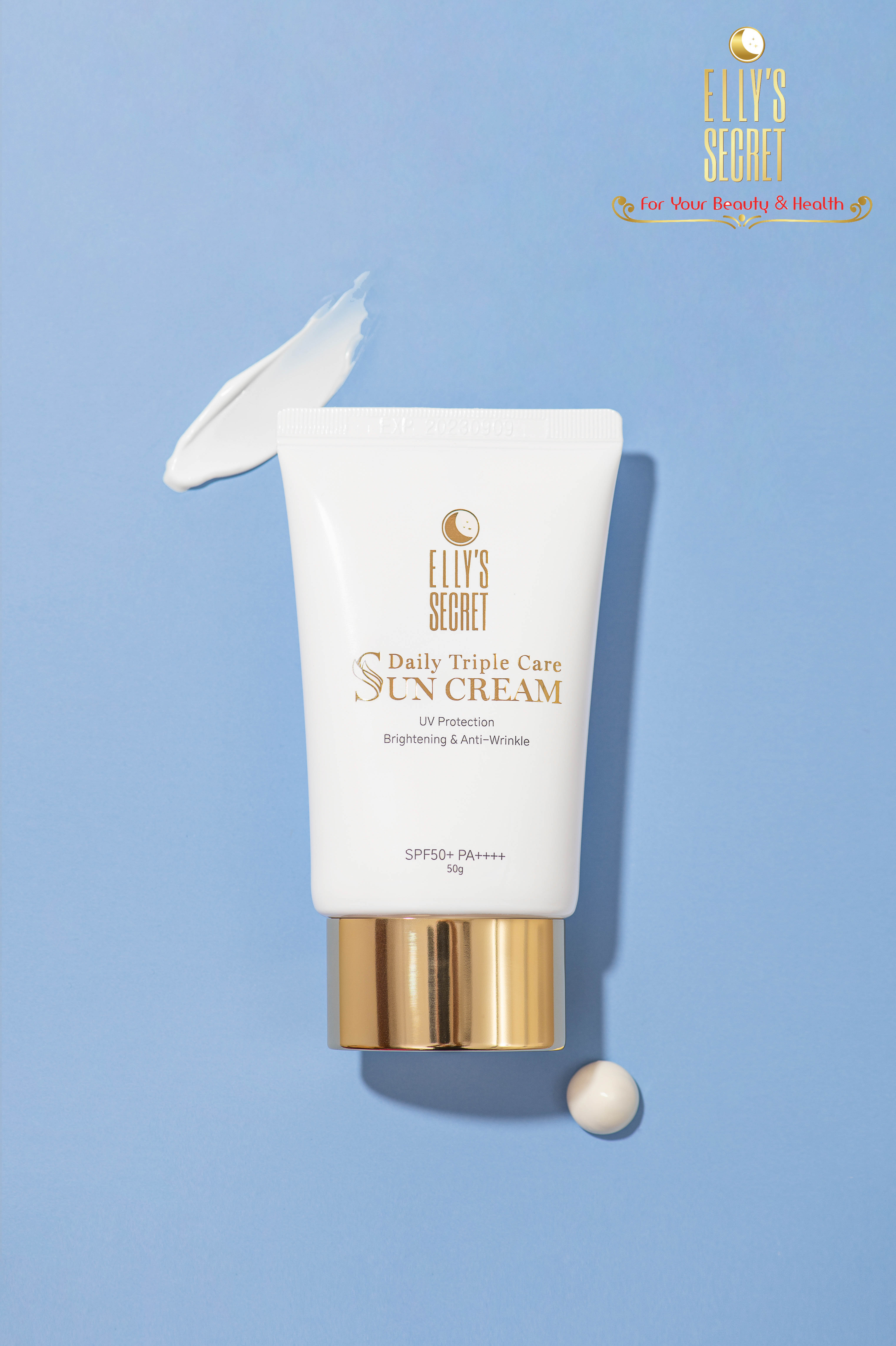 Kem chống nắng 3 trong 1 Hàn Quốc Elly Secret Sun Cream Daily Triple Care SPF 50+ 50G