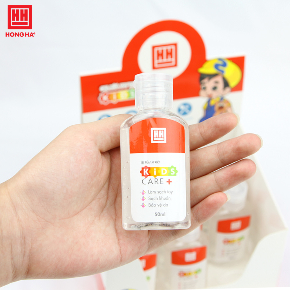 [COMBO CHỐNG DỊCH] Set 7 lọ Gel rửa tay khô Hồng Hà Kids care+ 50ml (8201)