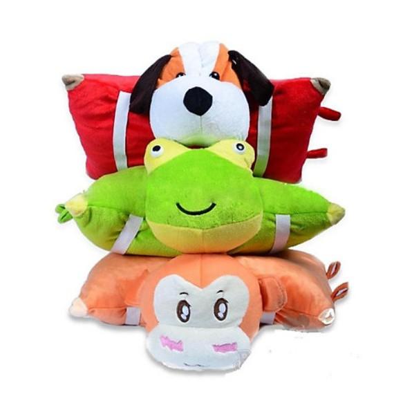 Gối Đi Xe Máy 1 & 2 Đầu Cho Bé Cỡ Lớn - Vải Nhung Cao Cấp : Hình ngẫu nhiên.