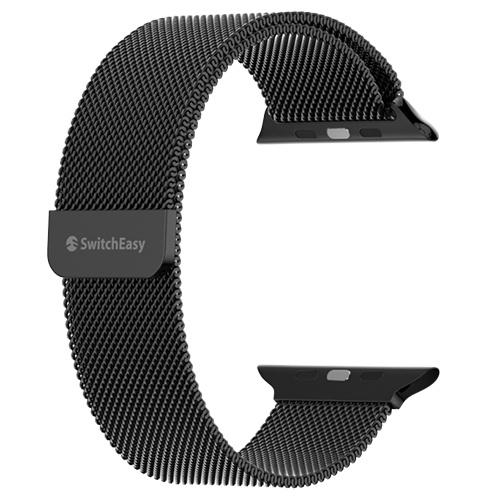 Dây đeo SwitchEasy Mesh Stainless Steel Màu Black For Apple Watch Series (1~8/ SE/Ultra) Hàng Chính Hãng