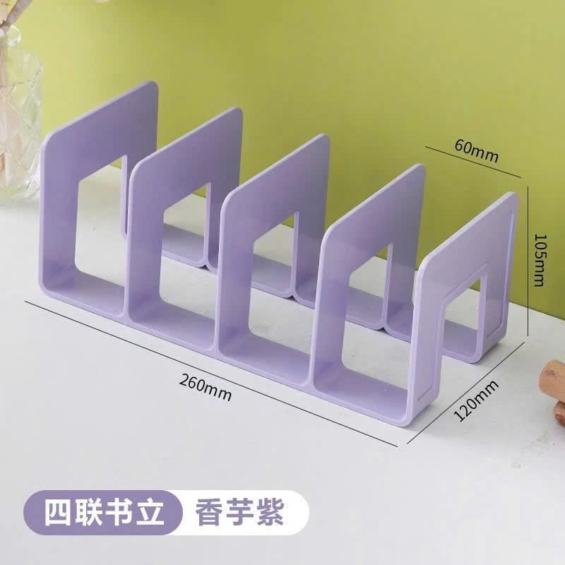 Giá Đựng Sách Để Bàn - Kệ Chia 4 Ngăn Văn Phòng Học Sinh Sinh Viên - Chặn Sách Nhiều Ngăn Giúp Sắp Xếp Tài Liệu