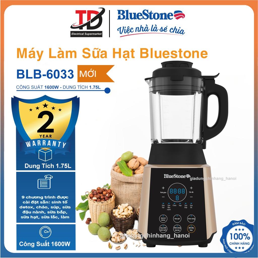 Máy Làm Sữa Hạt Đa Năng Bluestone BLB-6033, Cối Thủy Tinh Borosilicate 1.75L - 9 Chức Năng Xay 1600W, Hàng Chính Hãng