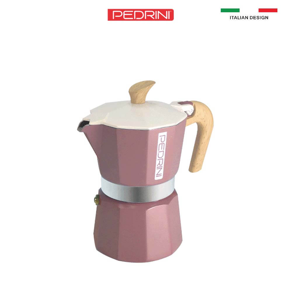 Ấm pha cà phê PEDRINI MyMoka Color - Aluminium - 2 cup /3 cup