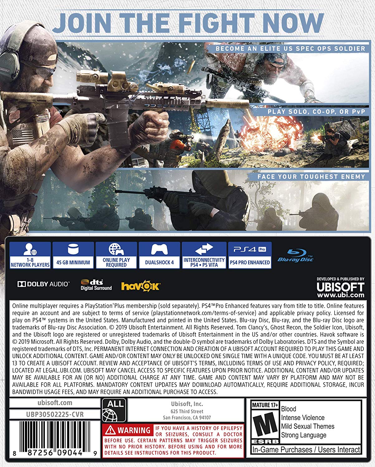 Đĩa Game PS4 Tom Clancy's Ghost Recon Breakpoint Hệ US - Hàng Nhập Khẩu