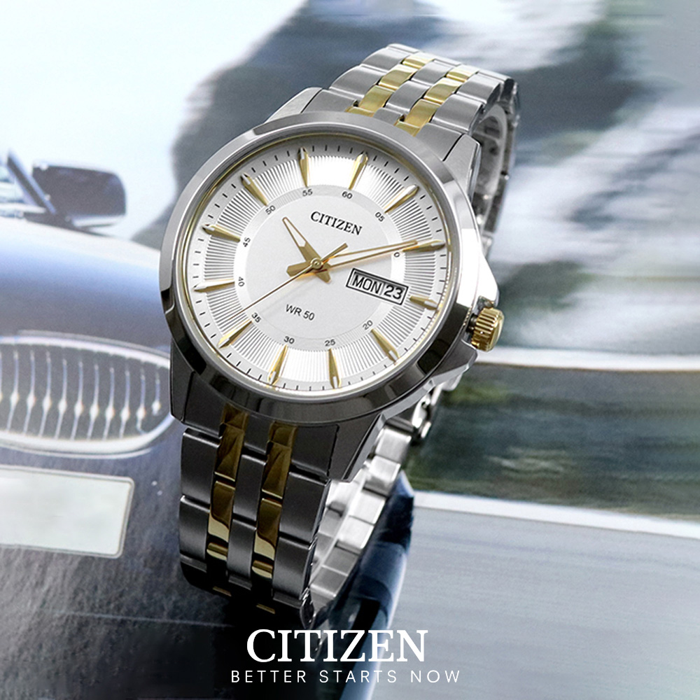 Đồng Hồ Nam Citizen Dây Thép Không Gỉ BF2018-52A - Mặt Trắng