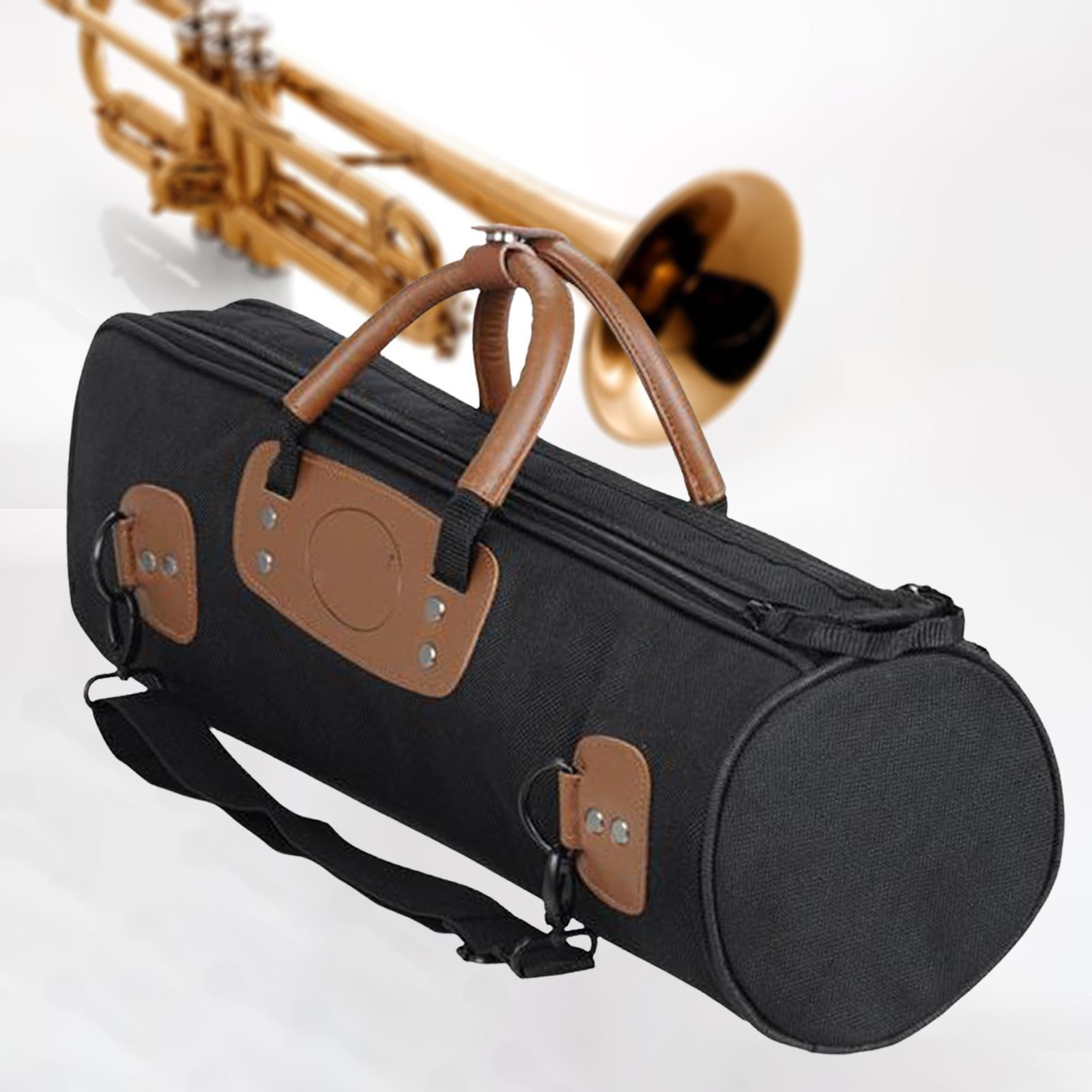 Professional Trumpet Carry Gig Bag Adjustable Shoudler Strap Padded Travel