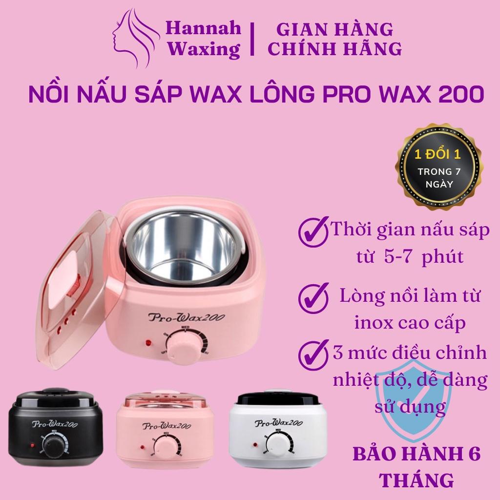 [CHE TÊN] Combo 100gr Sáp Sữa Dừa Premium + Nồi Nấu Sáp Wax Lông ProWax200 HANNAH WAXING Tặng Que