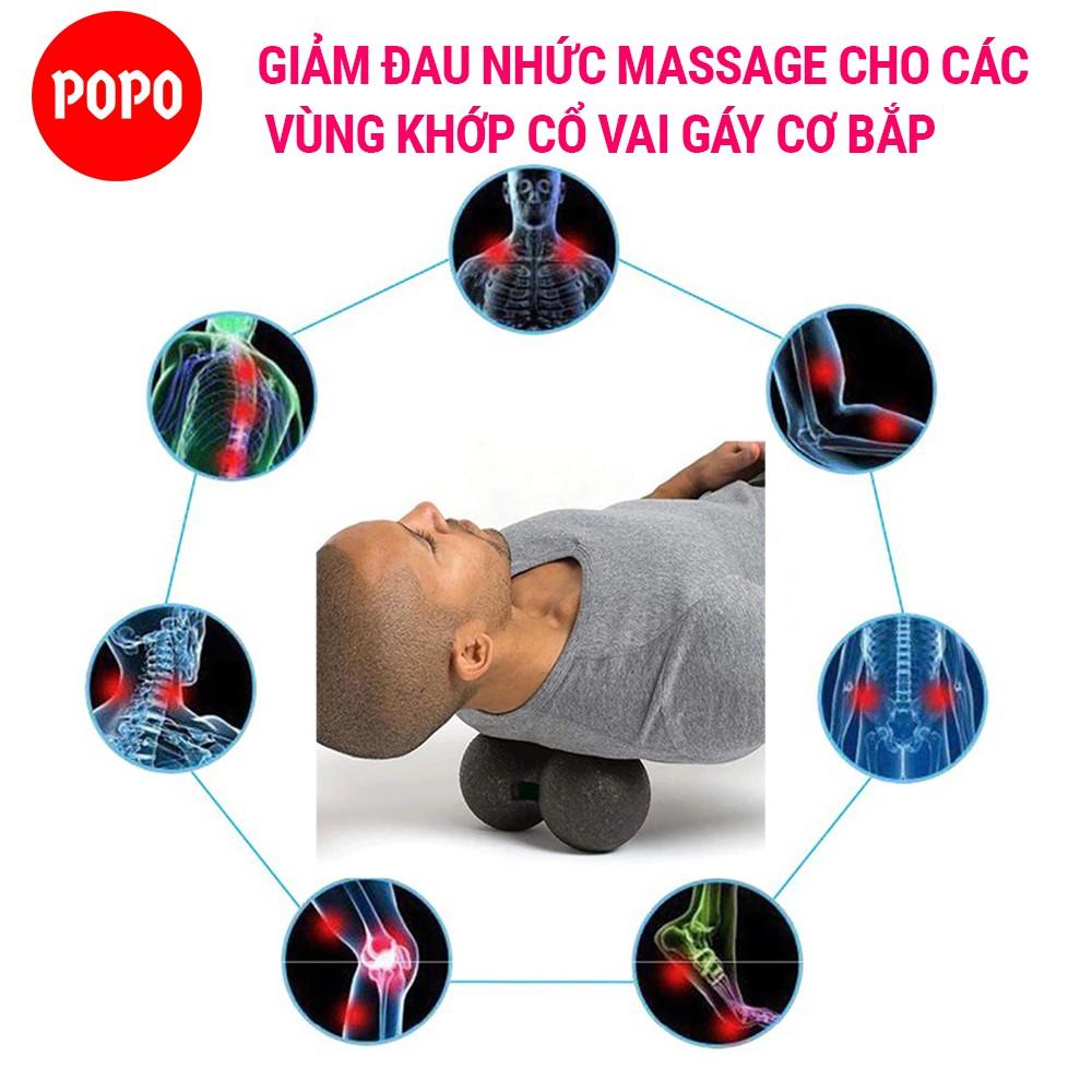 Bóng massage đôi giúp thư giãn cơ bắp trị liệu hiệu quả bóng silicon giãn cơ sau khi vận động thể thao YGB36 POPO