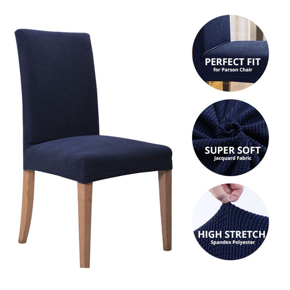 ☆YOLA☆ Universal Seat Cover Elastic Band High Stretch Chair Covers Various Colors Anti-slip Design Washable for Dining Kitchen Living Room Restaurant Large Size/Multicolor