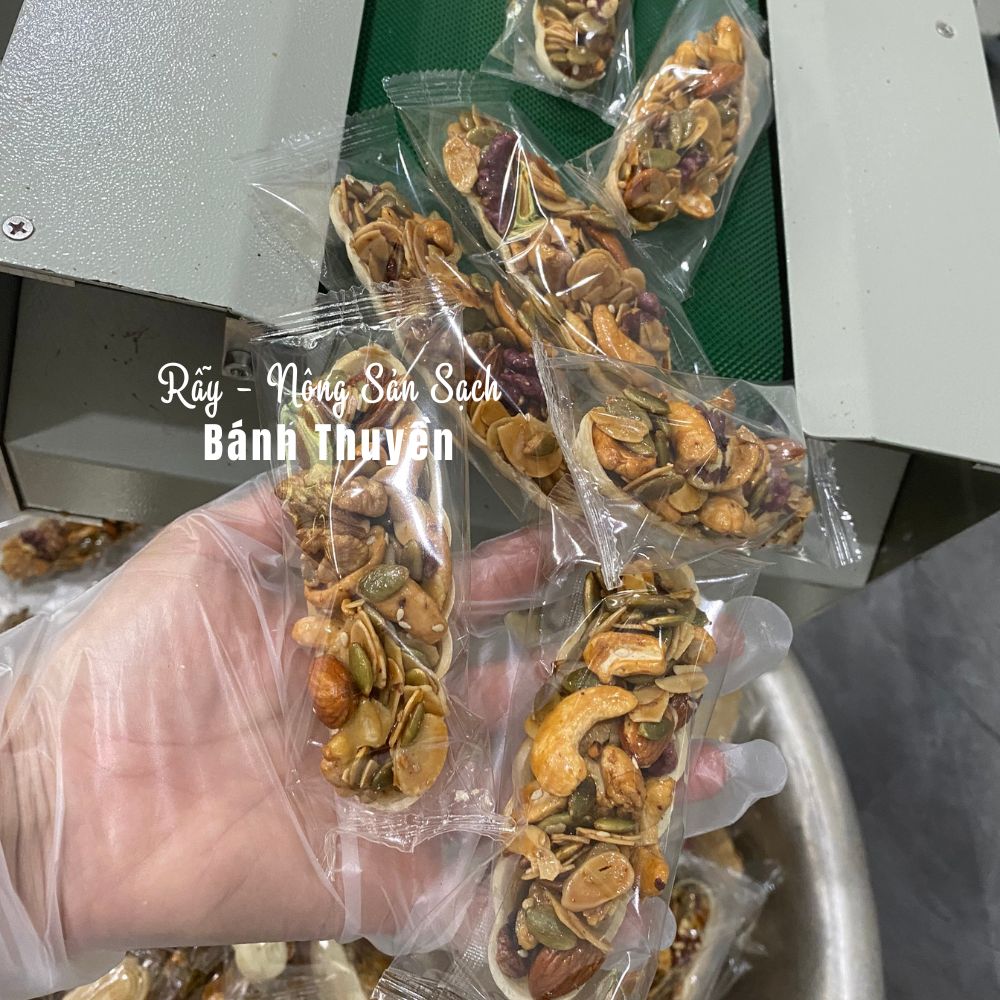 Bánh thuyền hạt dinh dưỡng Rẫy siêu ngon, phù hợp ăn kiêng-keto-healthy-ăn chay 100% handmade