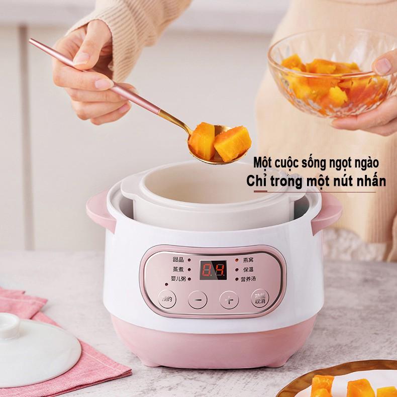 Nồi Hầm Đa Năng 4 Trong 1, Nồi Nấu Cháo, Ninh, Hầm Cách Thủy - Nấu Đồ Ăn Dặm Cho Bé Siêu Tiện Lợi