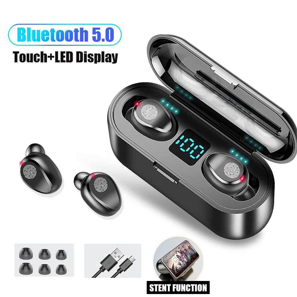 Tai Nghe Không Dây Bluetooth Thể Thao Tai Nghe Loại Bỏ Tiếng Ồn Điều Khiển Cảm Ứng Hỗ Trợ IOS Điện Thoại Android HD Gọi