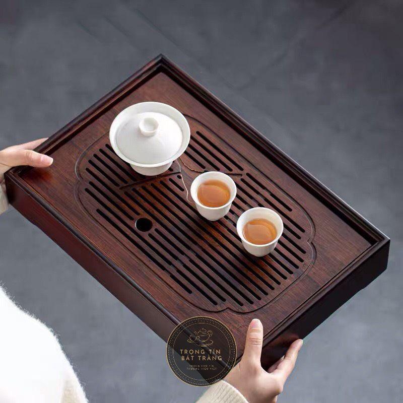 Khay Trà Tre Cao Cấp Chữ Nhật Lớn Kích Thước 42*25*3 KT 26