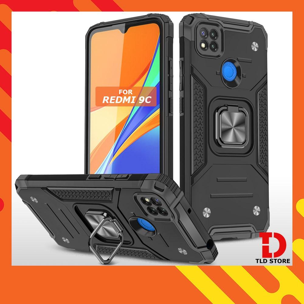 Ốp lưng cho Xiaomi Redmi 8 8A 9 9A 9C 9T Chống sốc Kemeng kèm nhẫn iring