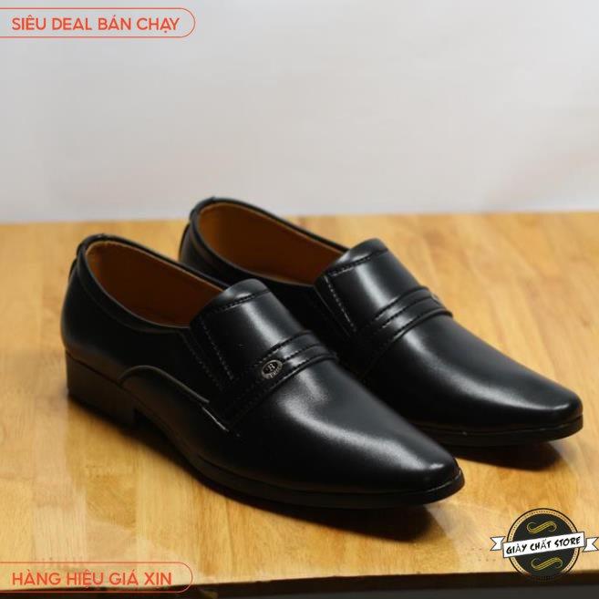 Giày tây nam công sở da mềm đế khâu size 38 đên 44 đế cao 3.5 cm chất da pu cao cấp X86fahion-QN