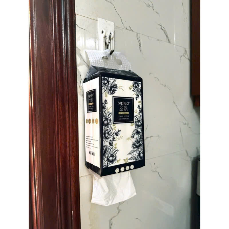 Bịch Giấy Rút Treo Tường Đa Năng Sipiao Hoa Xanh Đen 1300 Tờ Thấm Hút Tốt