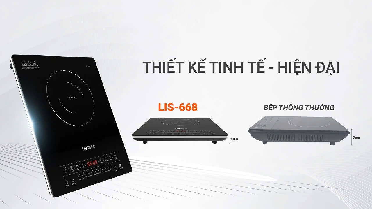 Bếp điện từ đơn Livotec LIS-668 2.000W 8 mức công suất - Miễn phí vận chuyển toàn quốc - Bảo hành 24 tháng - Hàng chính hãng