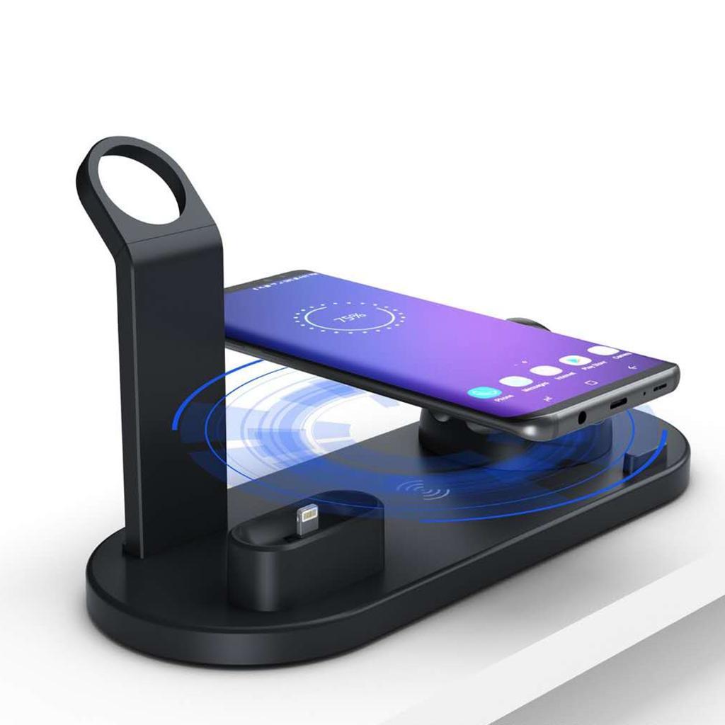 Wireless Mobile Phone Watch Earphone Fast Charging Station Base