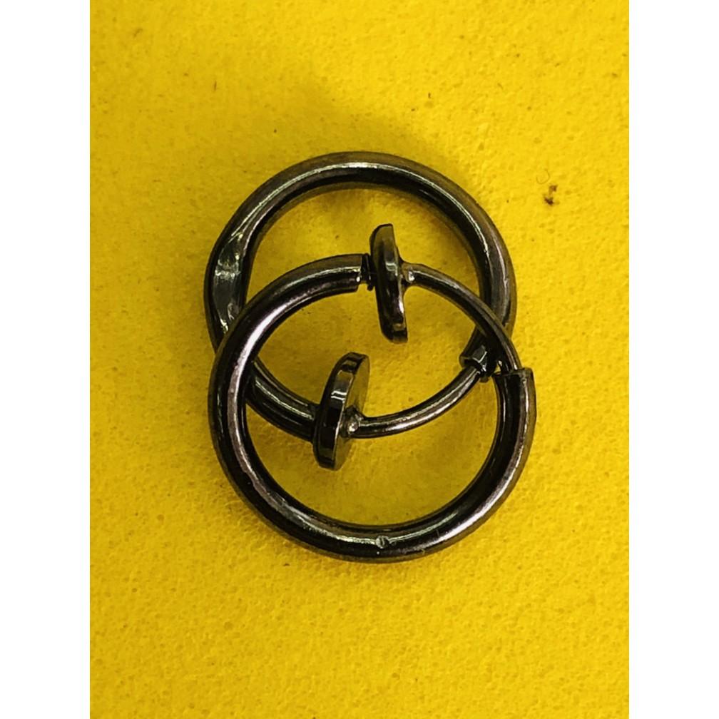 Khuyên tai tròn xỏ nam nữ nhiều màu thiết kế thanh lịch độc đáo ấn tượng