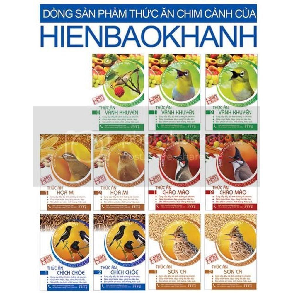 Cám chim chào mào Hiển Bảo Khánh số 2 cao cấp 200gram