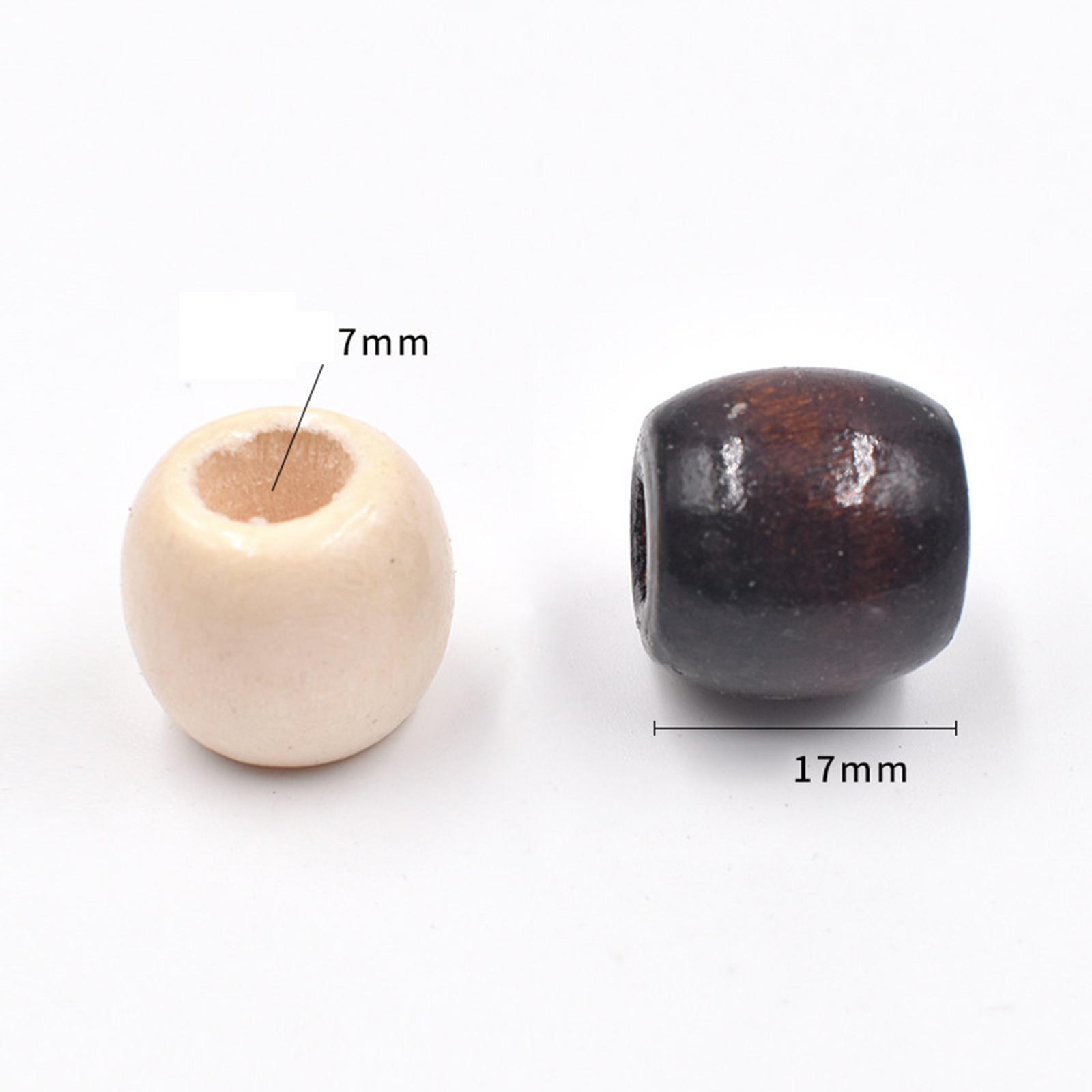 200Pcs Large Hole Wooden Beads Wood Loose Beads Beads for Threading