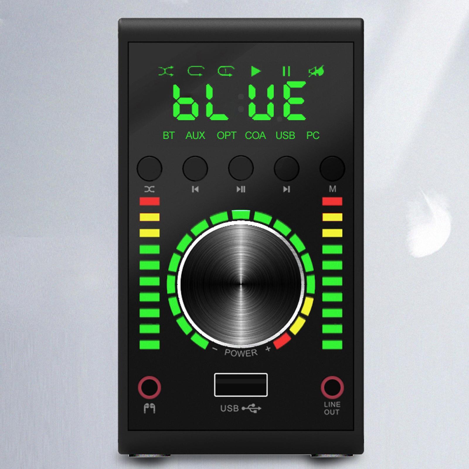 Bluetooth Audio Power Amplifier 2x HiFi Stereo Amplifier for Desktop White