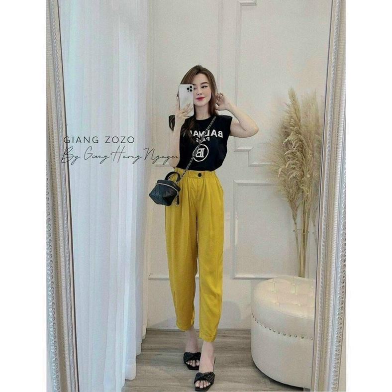 Quần baggy nữ,quần nữ dáng baggy chất đũi phom rộng 3 màu lạ mắt
