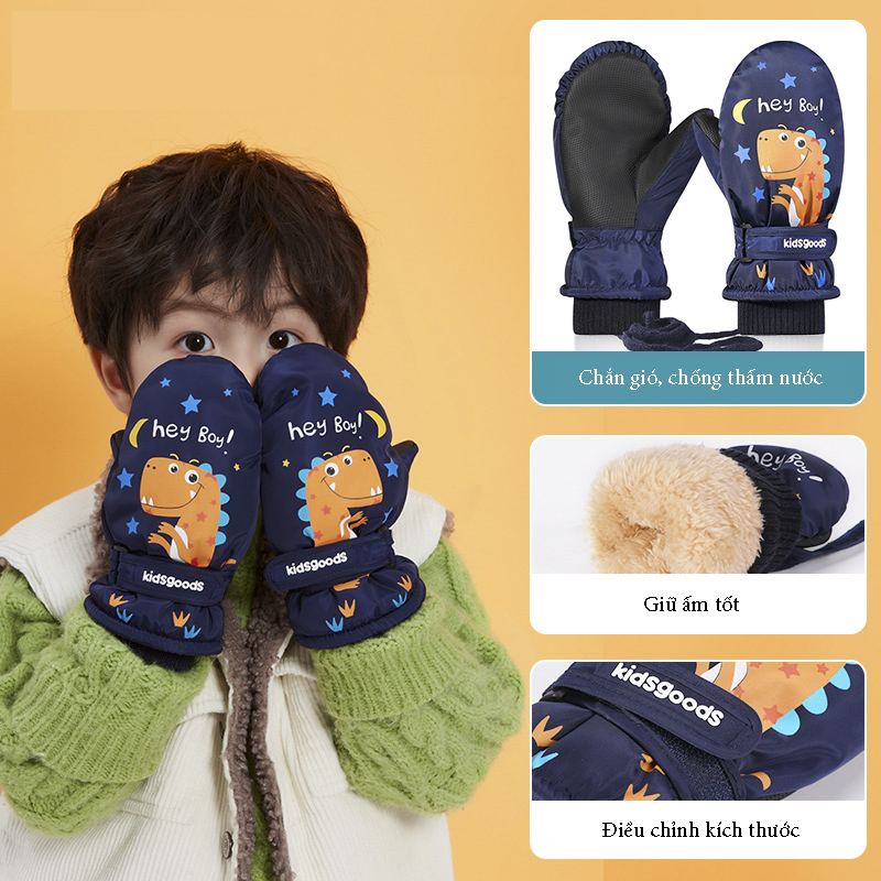 Găng tay trẻ em mùa đông chống nước, găng tay giữ ấm Kidsgoods DB01