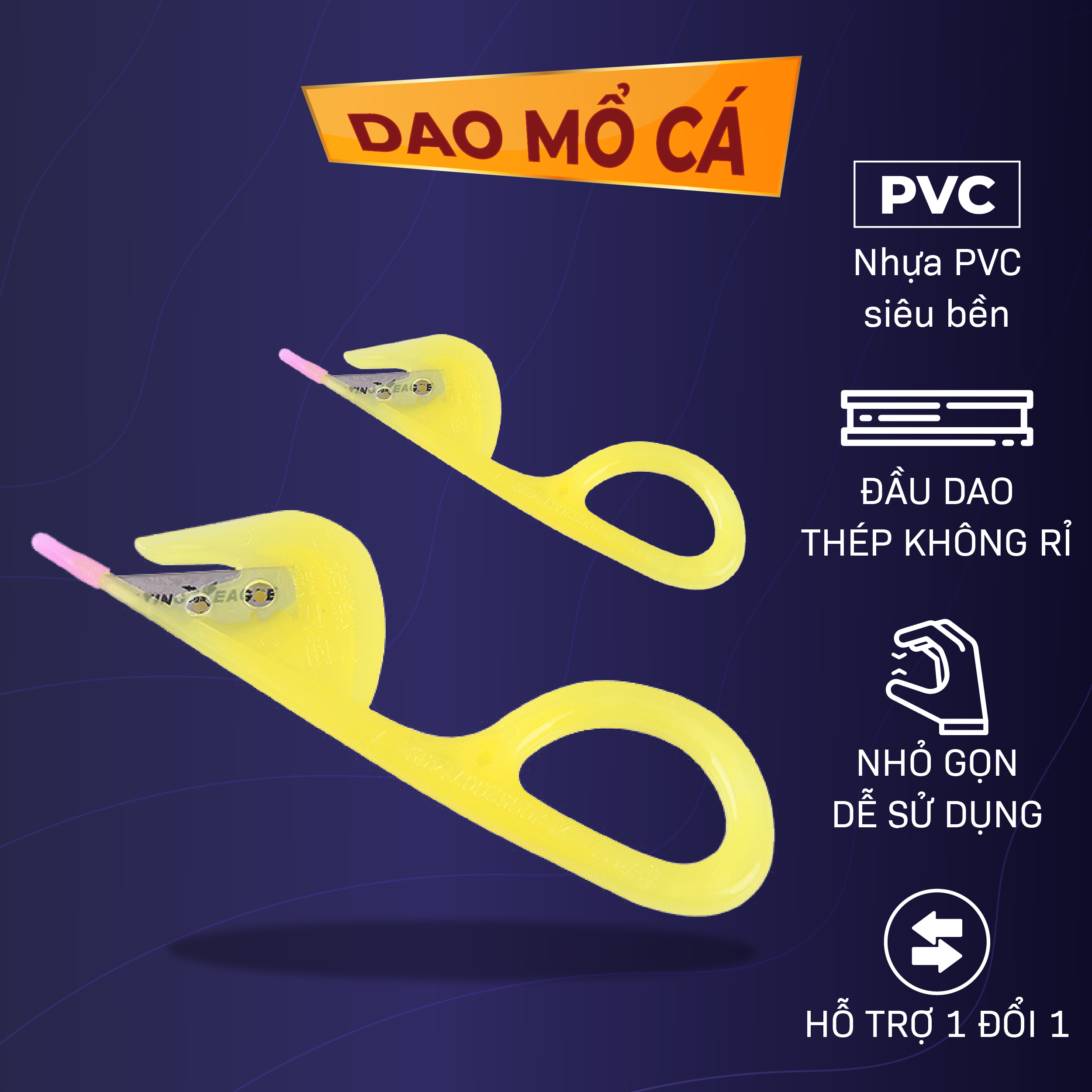 Dao Mổ Cá Làm Từ Nhựa An Toàn Dễ Dàng Thao Tác - Dao Làm Lòng Gà Vịt Tiện Lợi