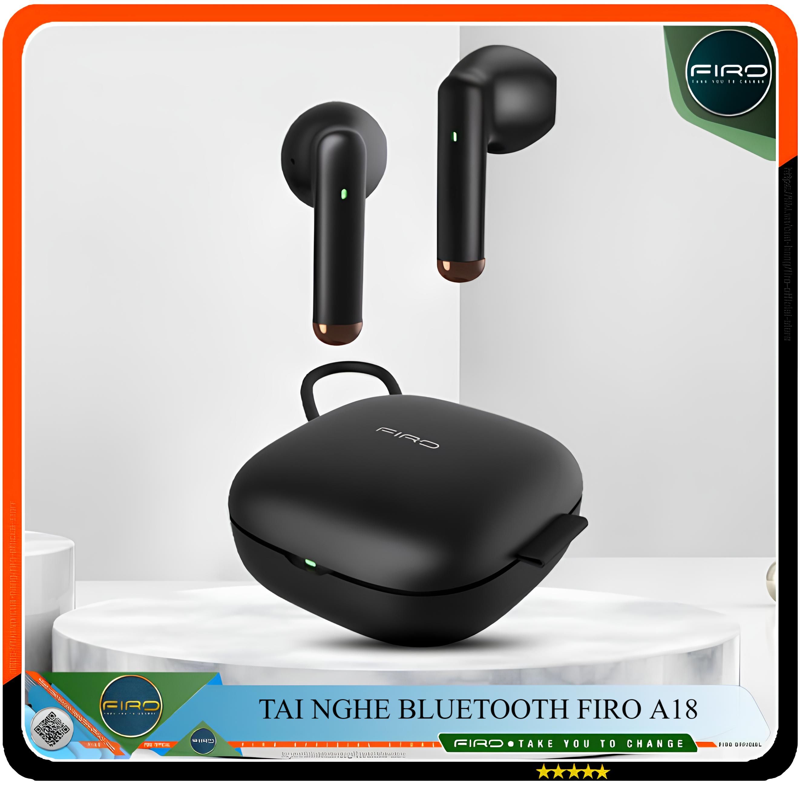 Tai Nghe Bluetooth Nhét Tai Không Dây FIRO A18 - Pin Dock Sạc 300mAh - Bluetooth V5.3 - Tai Nghe FIRO A18 Điều Khiển Cảm Ứng Thông Minh - Công Nghệ Kháng Nước IPX5 - Tai Nghe Không Dây FIRO A18 - Phù Hợp Với Tất Cả Dòng Máy - Hàng Chính Hãng